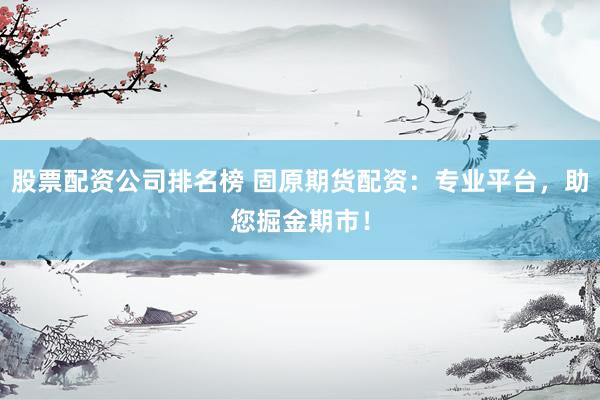 股票配资公司排名榜 固原期货配资：专业平台，助您掘金期市！