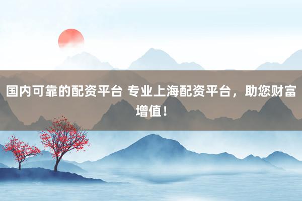 国内可靠的配资平台 专业上海配资平台，助您财富增值！