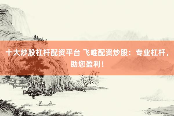 十大炒股杠杆配资平台 飞唯配资炒股：专业杠杆，助您盈利！