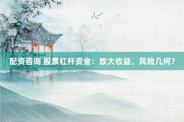 配资咨询 股票杠杆资金：放大收益，风险几何？